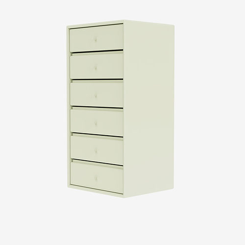 Mobile contenitore da terra - 1362 - Montana Furniture - da parete / con rotelle / in MDF laccato