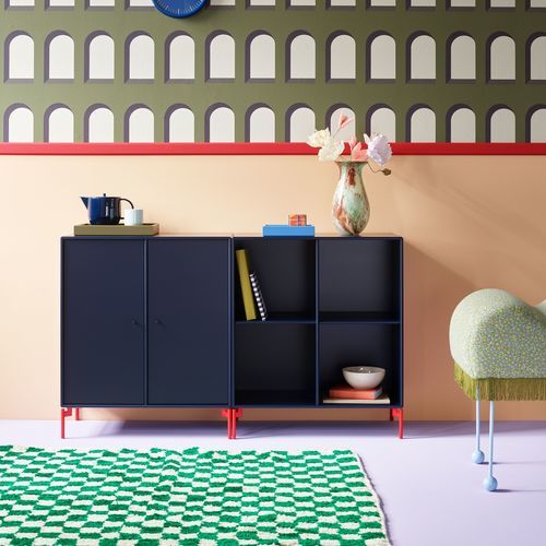 Credenza contemporanea - PAIR - Montana Furniture - in MDF laccato / con ripiano / con ante battenti
