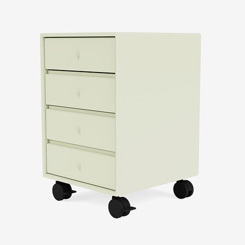 Cassettiera per ufficio in MDF laccato - 4165 - Montana Furniture - 4 cassetti / con rotelle