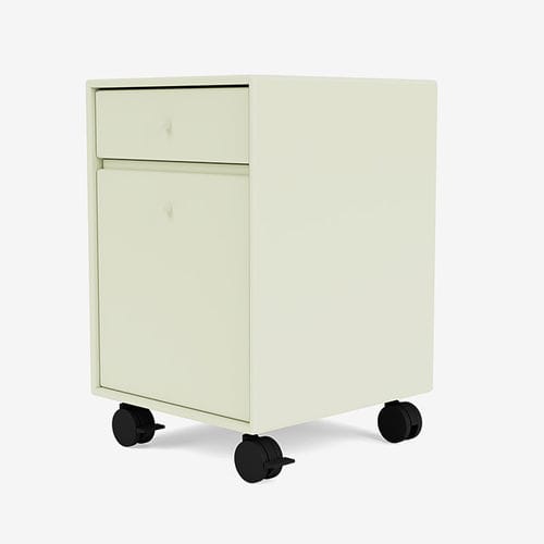 Cassettiera per ufficio in MDF laccato - 4166 - Montana Furniture - 2 cassetti / con rotelle