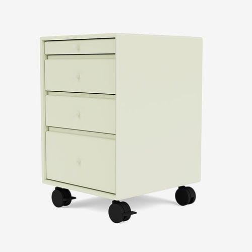 Cassettiera per ufficio in MDF laccato - 4269 - Montana Furniture - 4 cassetti / con rotelle