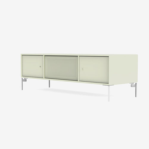 Mobile porta TV contemporaneo - VJ17 - Montana Furniture - con vano contenitore / con moderno rotelle / in MDF laccato