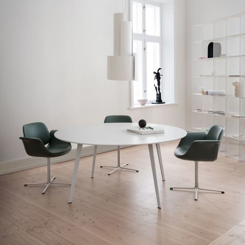 Tavolo da pranzo contemporaneo - JW140 - Montana Furniture - in rovere / in linoleum / con supporto in alluminio