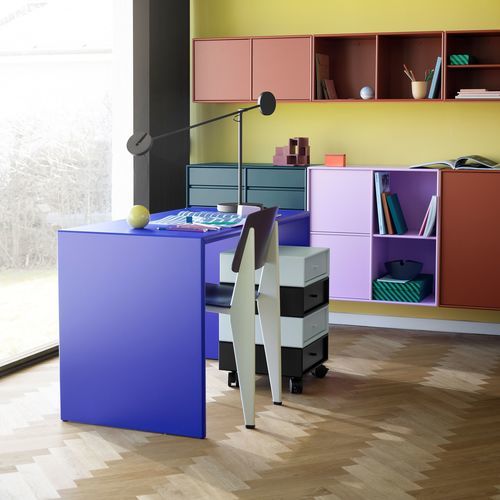 Scrivania da terra - X80160 - Montana Furniture - contemporanea / in MDF laccato / dritta