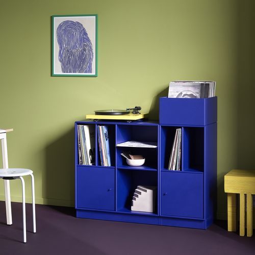 Mobile contenitore da pavimento - SPIN III - Montana Furniture - contemporaneo / in MDF laccato / grigio