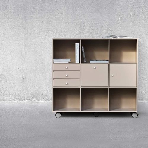 Scaffale modulare - CO16 - Montana Furniture - basso / a rotelle / contemporaneo