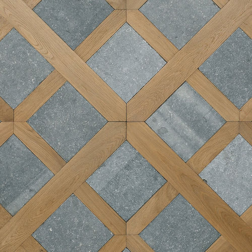 Parquet multistrato - BOHEMIAN WORKS - in rovere / con intarsio in pietra naturale / finitura opaca
