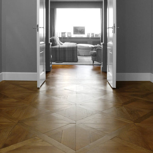 Parquet massello - VIENNESE CROSS - BOHEMIAN WORKS - in legno / in rovere / intarsiato