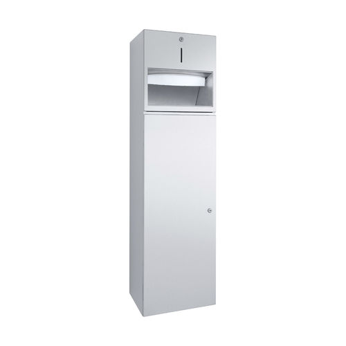 Unità combinata distributore di salviette - WP5015 - ERNST WAGNER GmbH & Co. KG - pattumiera / da parete / in acciaio inossidabile