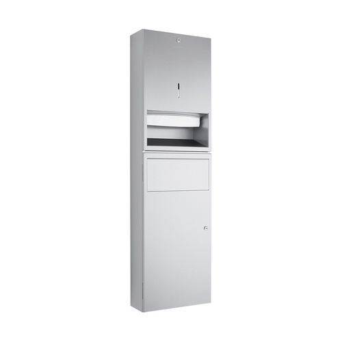 Unità combinata distributore di salviette - WP545 - ERNST WAGNER GmbH & Co. KG - pattumiera / da parete / in acciaio inossidabile
