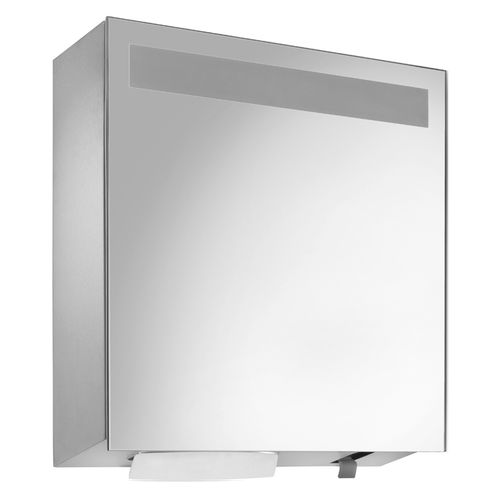 Mobile pensile per bagno con specchio con distributore di carta - WP600 - ERNST WAGNER GmbH & Co. KG - con dispenser di sapone / contemporanea / per uso residenziale