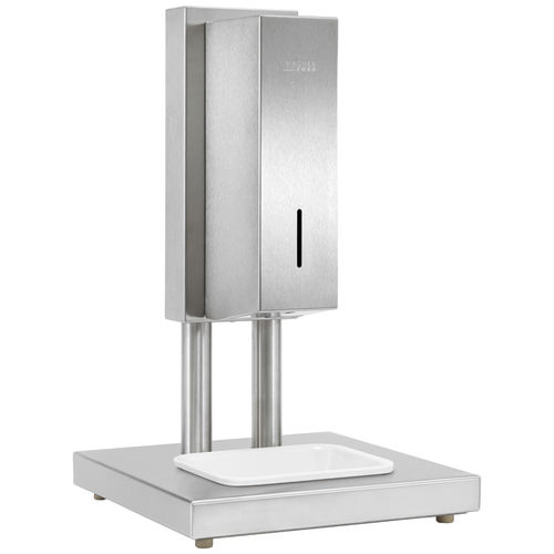 Distributore di gel igienizzante a pavimento - WP102E-7T - ERNST WAGNER GmbH & Co. KG - automatico / senza contatto / in acciaio inossidabile