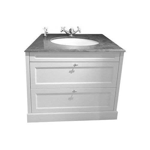 Mobile lavabo da appoggio - WINDSOR&amp;CO. 1903 BATHROOM FURNITURE NANCY 90CM - Windsor Bathroom Company - in legno massiccio / classico / con cassetti