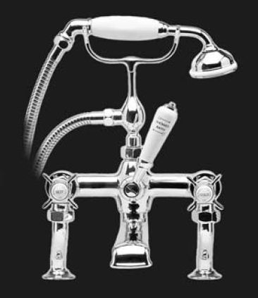 Miscelatore doppio comando per vasca - WB1820C - Windsor Bathroom Company - da appoggio / in nichel / in metallo cromato