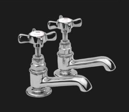 Miscelatore doppio comando per lavabo - HS1322C - Windsor Bathroom Company - da appoggio / in nichel / in metallo cromato