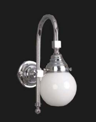 Applique in stile - UFFORD - Windsor Bathroom Company - in vetro / in metallo cromato / tonda