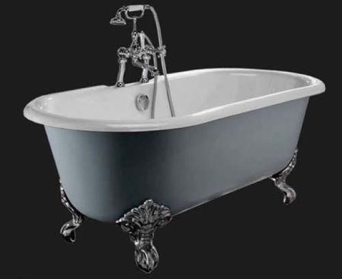 Vasca da bagno ovale - BRIGHTON - Windsor Bathroom Company - con piedi / in ghisa / bianca