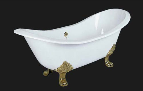 Vasca da bagno ovale - ANTIQUE - Windsor Bathroom Company - con piedi / in ghisa / bianca