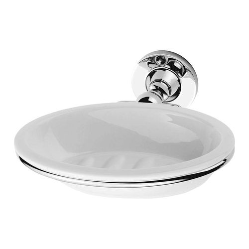 Portasapone da parete - WACD01C - Windsor Bathroom Company - in porcellana / in cromo