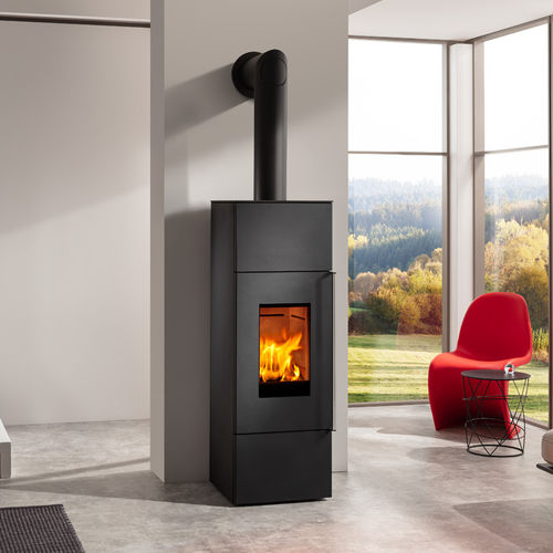 Stufa a legna - SAMURAI - Wodtke GmbH - 8 kW / a pavimento / contemporanea
