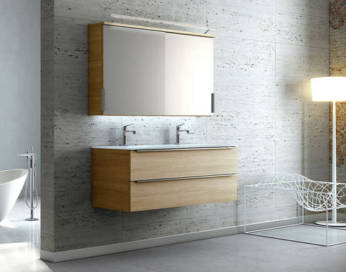 Mobile lavabo doppio - ARTIQUA 212 - ARTIQUA GmbH - sospeso / in legno / contemporaneo