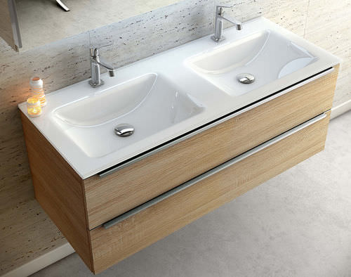 Lavabo da incasso - ARTIQUA 212 - ARTIQUA GmbH - con specchio regolabile / doppio / rettangolare