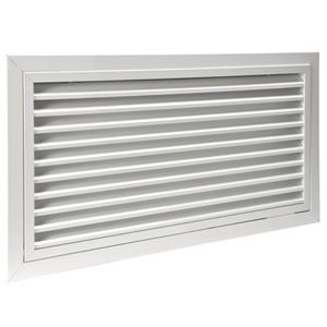 Griglia di ventilazione in alluminio anodizzato - GRA-SMF - BROFER SRL - rettangolare / bianca / per soffiaggio e ripresa d'aria