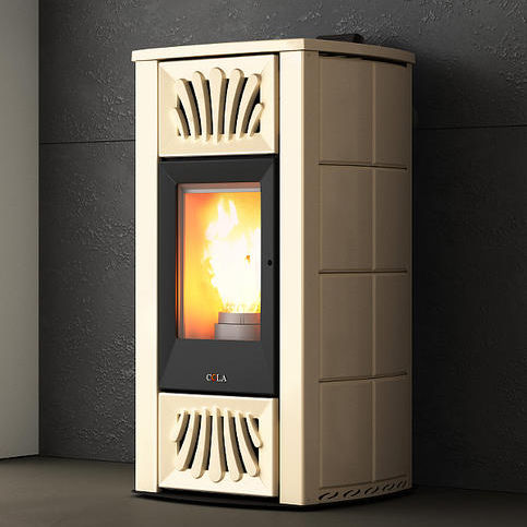 Stufa a pellet - FOCUS HR DUCTABLE - COLA GF WÄRMETECHNIK - 0 - 5 kW / 10 kW...20 kW / contemporanea