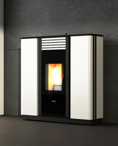 Stufa a pellet - SPRINT STEEL DUCTABLE - COLA GF WÄRMETECHNIK - 0 - 5 kW / 10 kW...20 kW / contemporanea