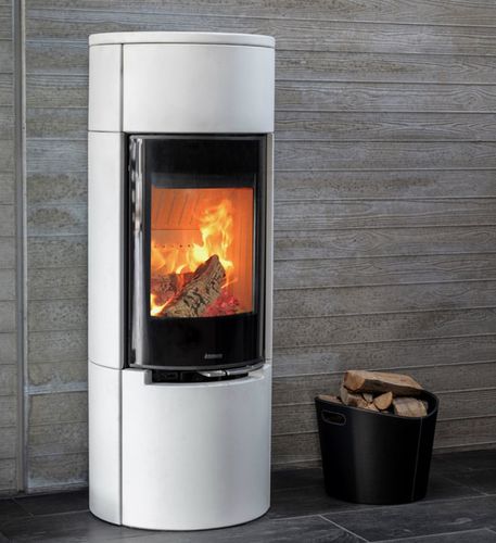 Stufa a legna - 9 LUX BETON - ADURO A/S - 6 kW / contemporanea / in acciaio