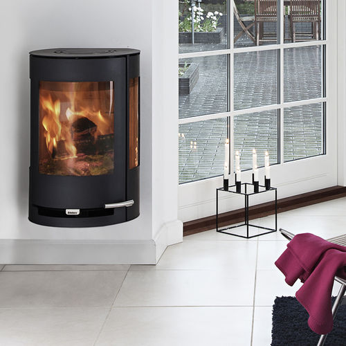 Stufa a legna - 9.4 - ADURO A/S - 6 kW / da parete / a 3 facce