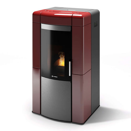 Termostufa a pellet - MURANO - CS THERMOS S.R.L. - 10 kW...20 kW / da appoggio / contemporanea