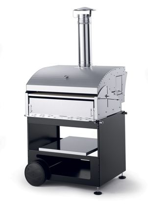 Barbecue a legna - CS THERMOS S.R.L. - con rotelle / in acciaio inossidabile