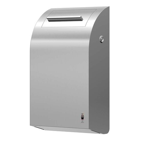 Portarifiuti da bagno - 283  - DAN DRYER A/S - da parete / in acciaio inossidabile spazzolato / con coperchio
