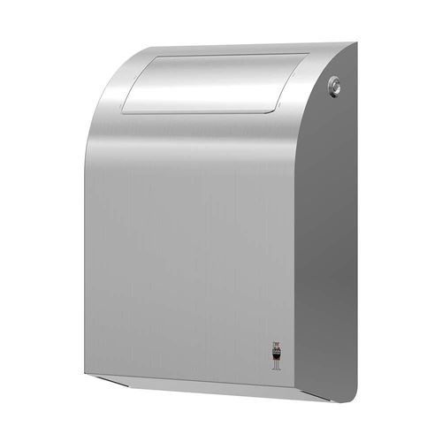 Portarifiuti da bagno - 279 - DAN DRYER A/S - da parete / in acciaio inossidabile spazzolato / con coperchio