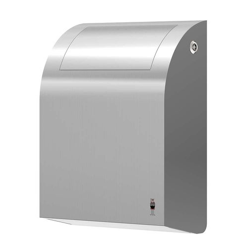 Portarifiuti da bagno - 294 - DAN DRYER A/S - da parete / in acciaio inossidabile spazzolato / con coperchio