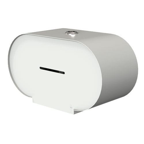 Distributore di carta igienica da parete - 3370 - DAN DRYER A/S - in acciaio / per due rulli / contract