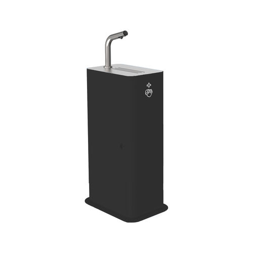 Distributore di gel igienizzante ad isola - JUNIOR 3493 - DAN DRYER A/S - automatico / con logo personalizzato / in acciaio inossidabile