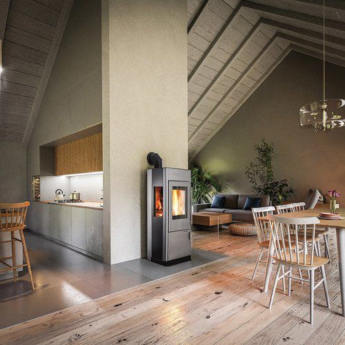Stufa a legna - BREGENZ - HAAS + SOHN Ofentechnik GmbH - 6 kW / da appoggio / a 3 facce
