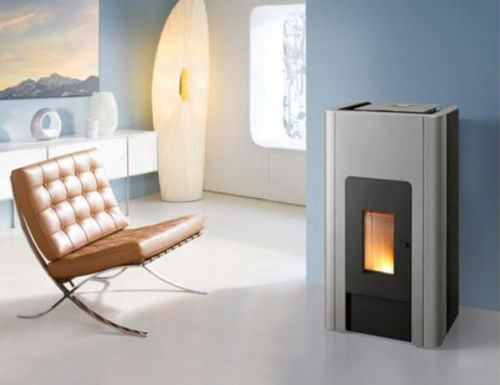 Stufa a pellet - PALLAZZA-RLU 518.08 - HAAS + SOHN Ofentechnik GmbH - contemporanea / in metallo