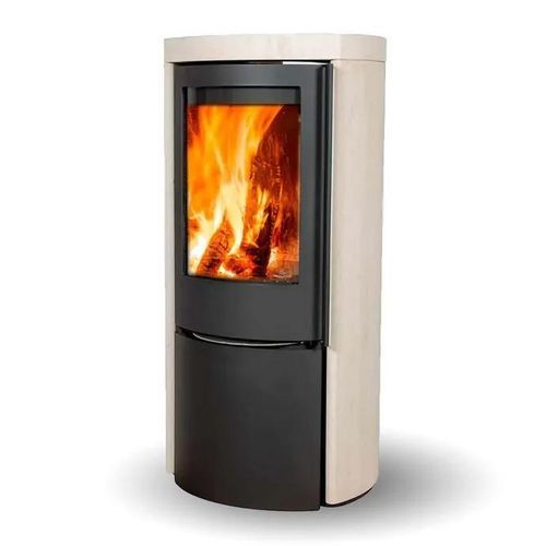 Stufa a legna - COZY CLASSIC MOCA CREAM SANDSTONE - Jydepejsen A/S - da appoggio / contemporanea / in steatite