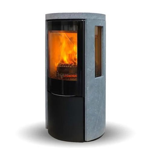 Stufa a legna - COZY MODERN SOAPSTONE SIDEGLASS - Jydepejsen A/S - da appoggio / a 3 facce / contemporanea