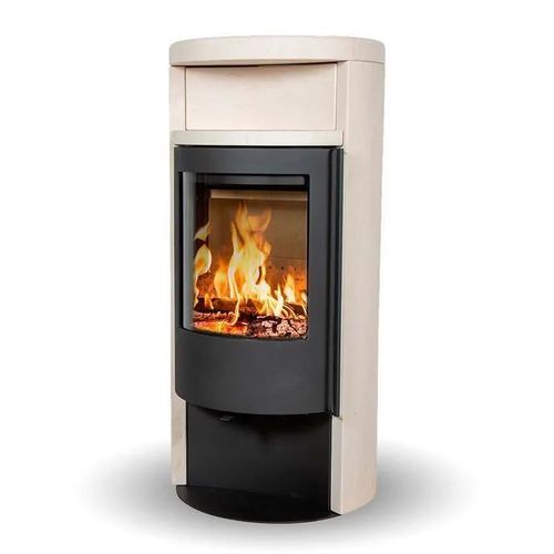 Stufa a legna - ORION MOCA CREAM SANDSTONE - Jydepejsen A/S - da appoggio / classica / in ghisa