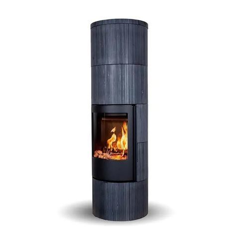 Stufa a legna - TROJA 45 DARK SANDSTONE - Jydepejsen A/S - da appoggio / contemporanea / in acciaio