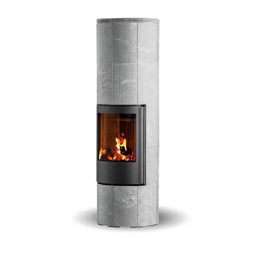 Stufa a legna - TROJA 45 SOAPSTONE - Jydepejsen A/S - da appoggio / contemporanea / in steatite