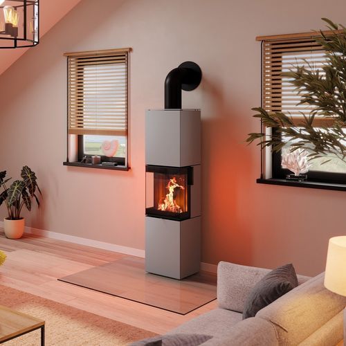 Stufa a legna - Trico L steel - Spartherm - The Fire Company - 0 - 5 kW / 5 kW...10 kW / a pavimento