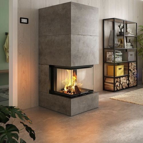 Inserto per camino trifacciale - ARTE U-50H - Spartherm - The Fire Company - a legna / in metallo / a convezione naturale