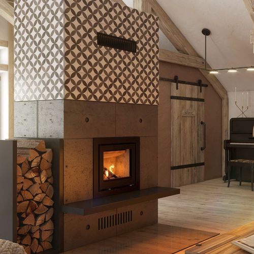 Inserto per camini a legna - LINEAR KASSETTE S 600 - Spartherm - The Fire Company - in metallo / a convezione forzata / contemporaneo