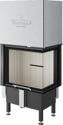 Inserto per camini ad angolo - Varia 2R-55h - Spartherm - The Fire Company - a legna / telecomandato / da incasso