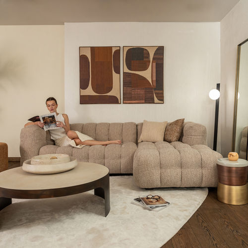 Divano modulare - BASEL L - EUROFASHION HOMETEXTILES & CONCEPTS - contemporaneo / da esterno / in tessuto